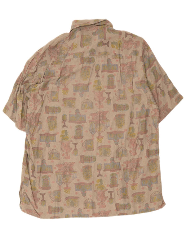 Ingram Chemise Graphique à Manches Courtes Homme XL Beige Viscose