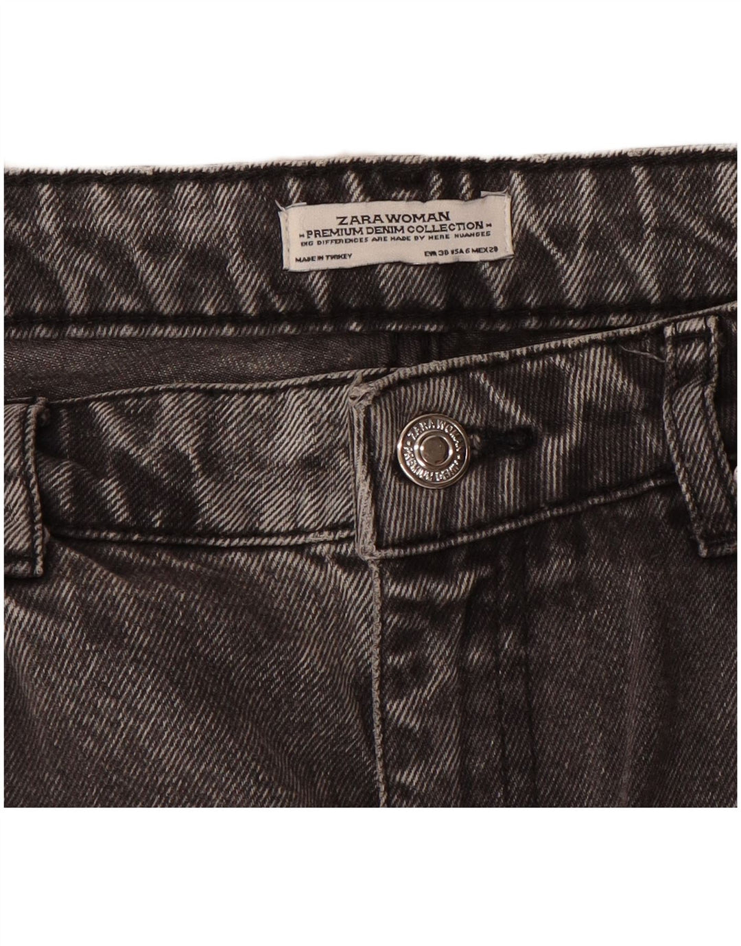 Zara Womens Tapered Jeans EU 38 Small W28 L26 Grey