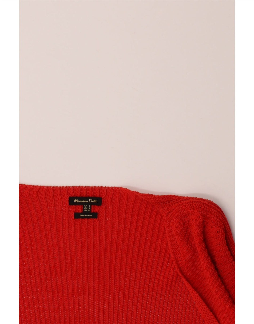 MASSIMO DUTTI Womens Open Cardigan Sweater US 4 Small Red Cotton Vintage Massimo Dutti and Second-Hand Massimo Dutti from Messina Hembry 