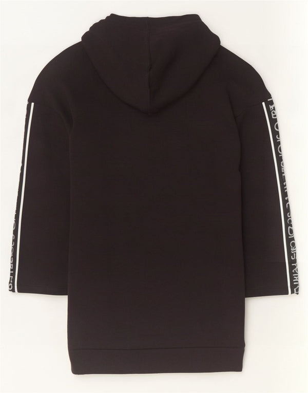 Liu Jo Womens Graphic Oversized Zip Hoodie Sweater UK 6 XS Schwarz Polyamid