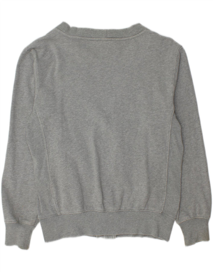 CHAMPION Womens Oversized Cardigan Sweater UK 10 Small Grey Cotton Vintage Champion and Second-Hand Champion from Messina Hembry 