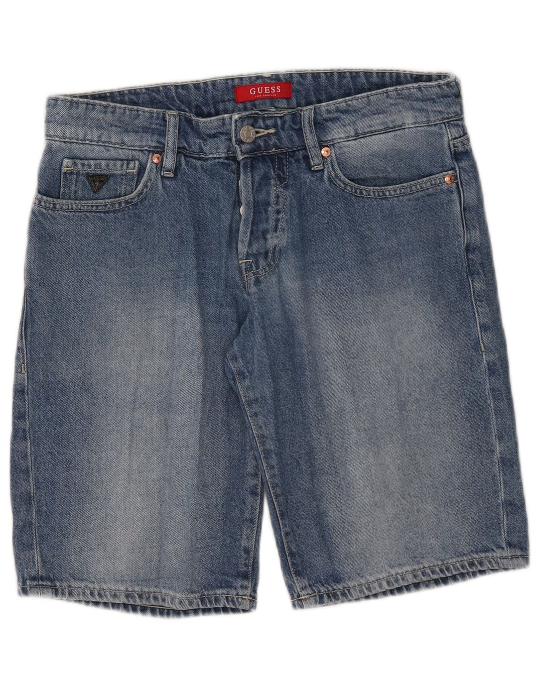 Guess Damen Jeansshorts W30 mittelblaue Baumwolle