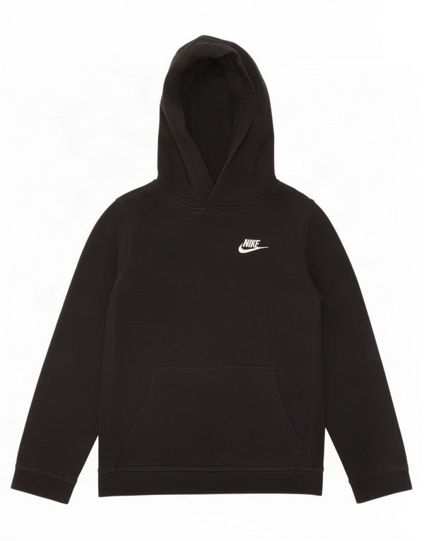 Nike Boys Hoodie Jumper 10-11 år Medium Sort Bomuld