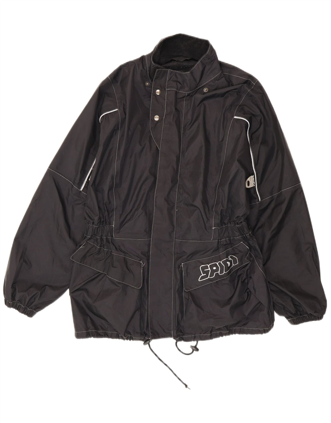 Spidi Herre grafisk regnjakke UK 38 Medium Sort Nylon