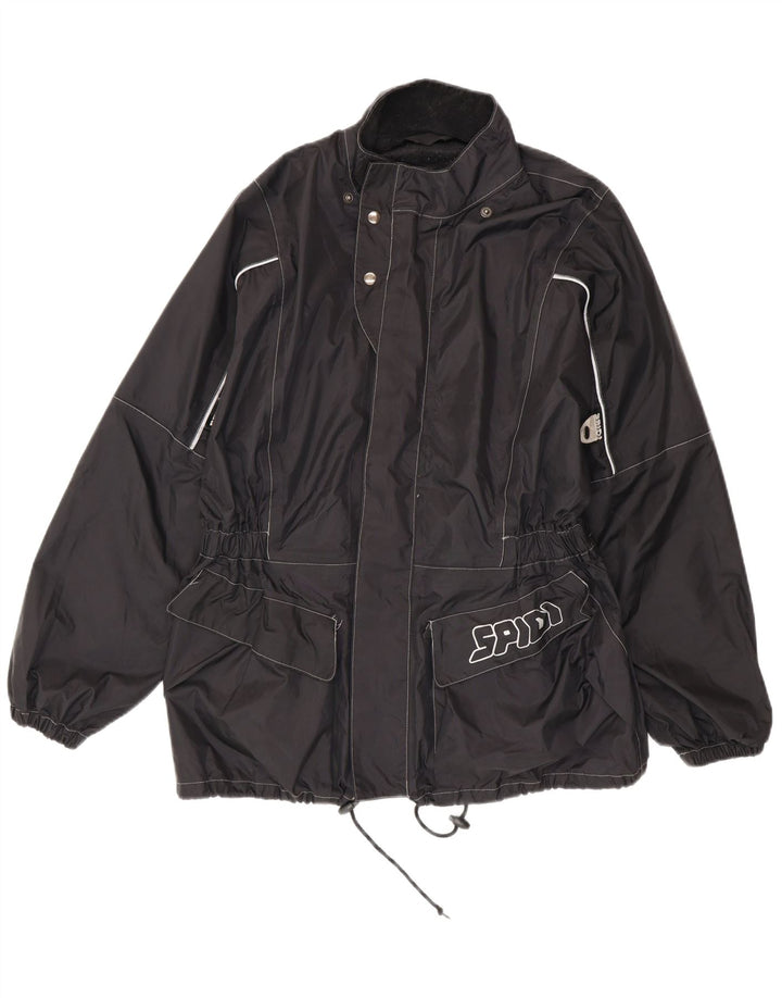 Spidi Herre grafisk regnjakke UK 38 Medium Sort Nylon