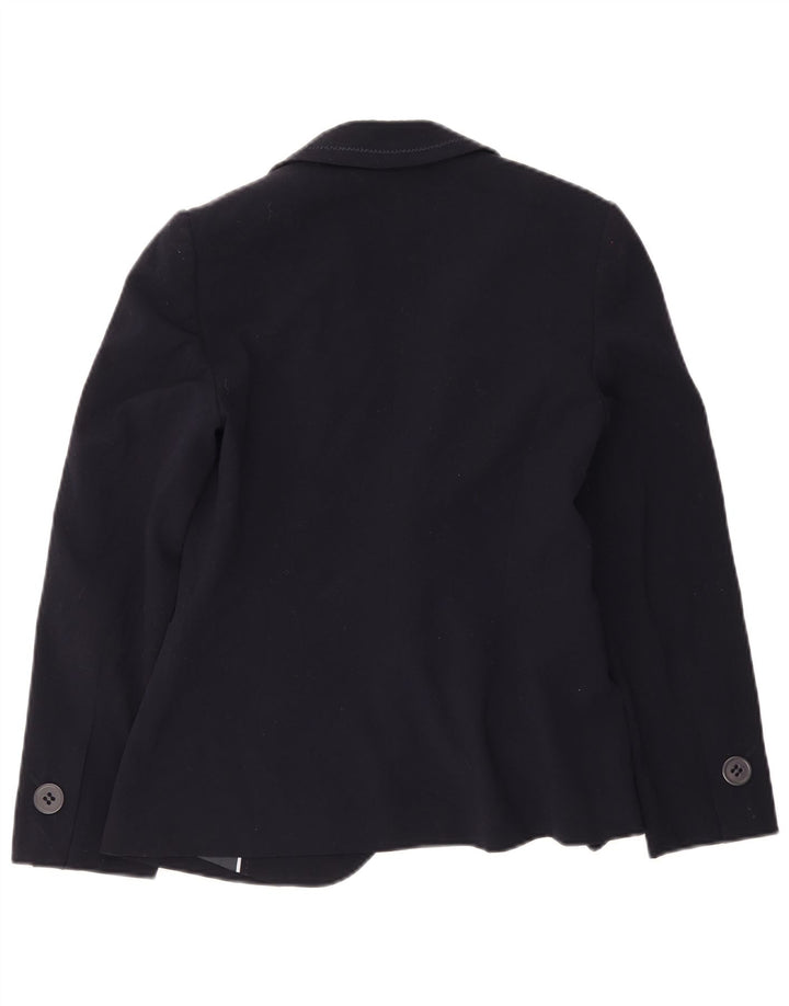Marks & Spencer Womens 1 Button Blazer Jacket UK 12 Medium Navy Blue