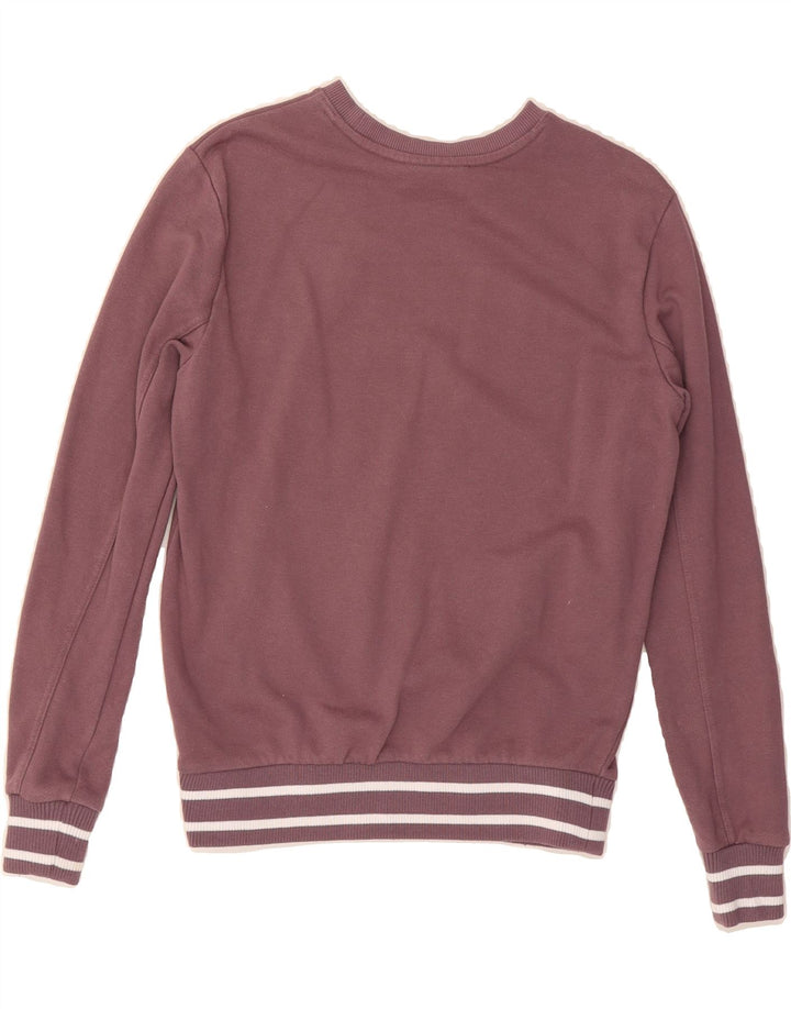 FILA Womens Oversized Sweatshirt Jumper UK 6 XS Purple Cotton Vintage Fila and Second-Hand Fila from Messina Hembry 