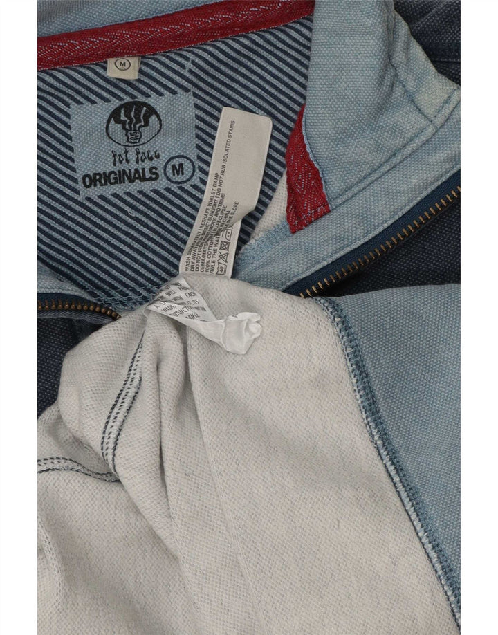 Fat Face Mens Zip Neck Sweatshirt Jumper Medium Navy Blue Cotton