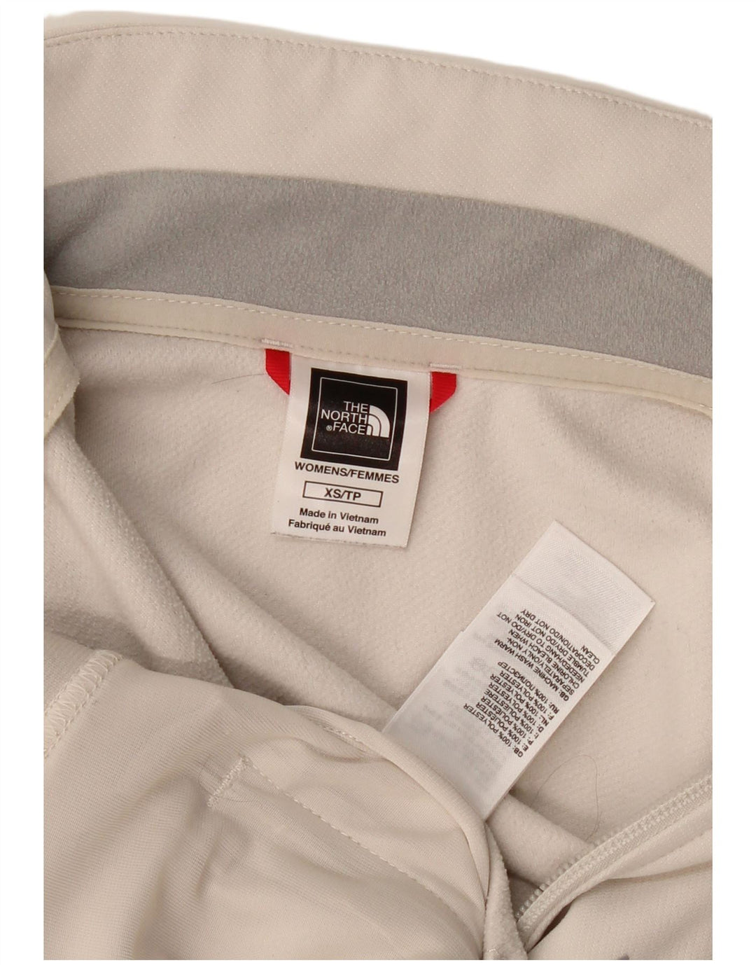 The North Face Womens Graphic Tracksuit Top Jacket UK 6 XS White Polyester
