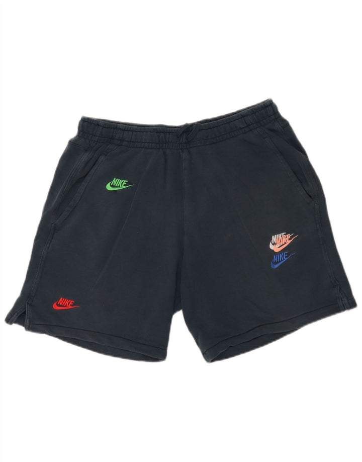 Nike grafiske sportsshorts til mænd mellem marineblå bomuld