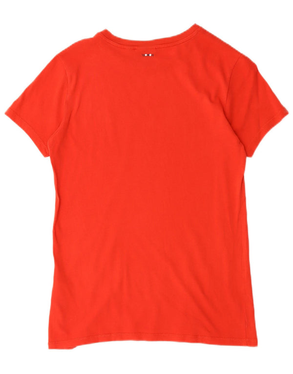 Napapijri Boys Graphic T-Shirt Top 13-14 Years Red Cotton