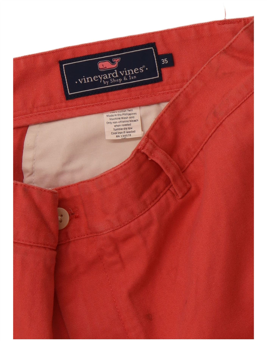 VINEYARD VINES Womens Chino Shorts W35 Large  Pink Cotton