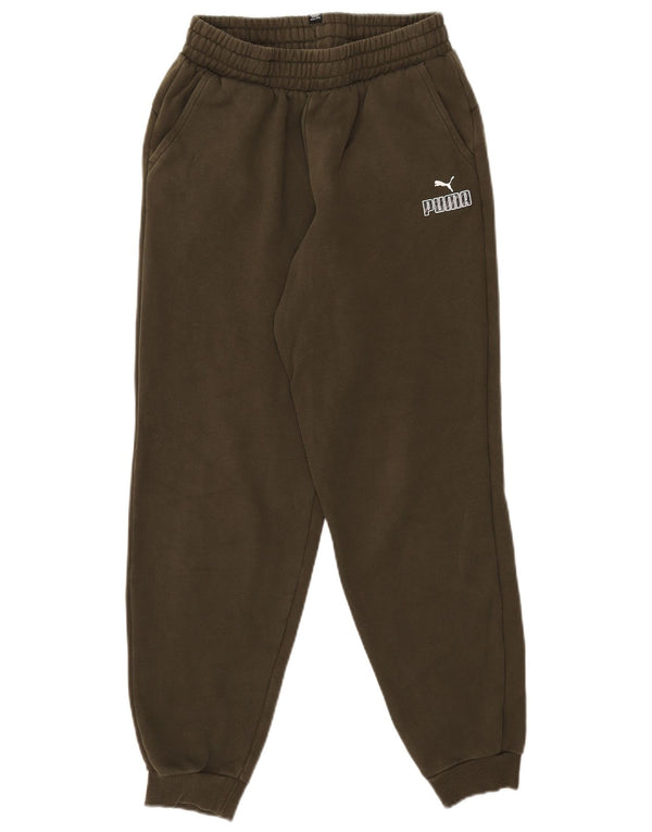 Puma Boys Tracksuit Trousers Joggers 15-16 Years Khaki Cotton