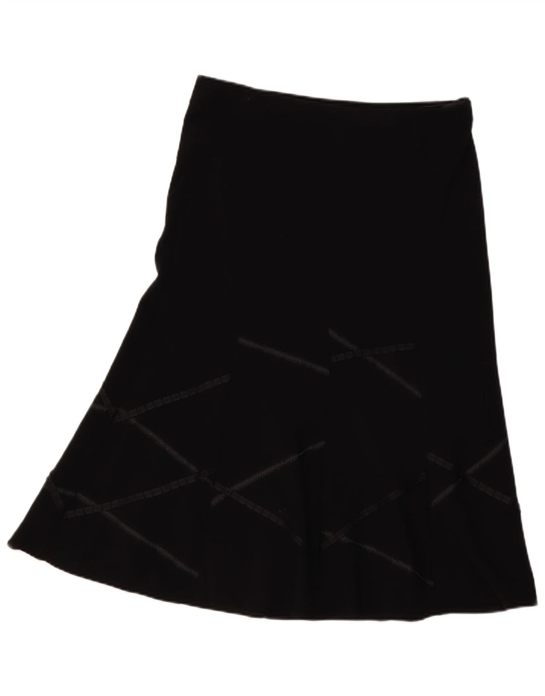 Marks & Spencer Womens A-Line Skirt UK 12 Medium W34 Black Geometric