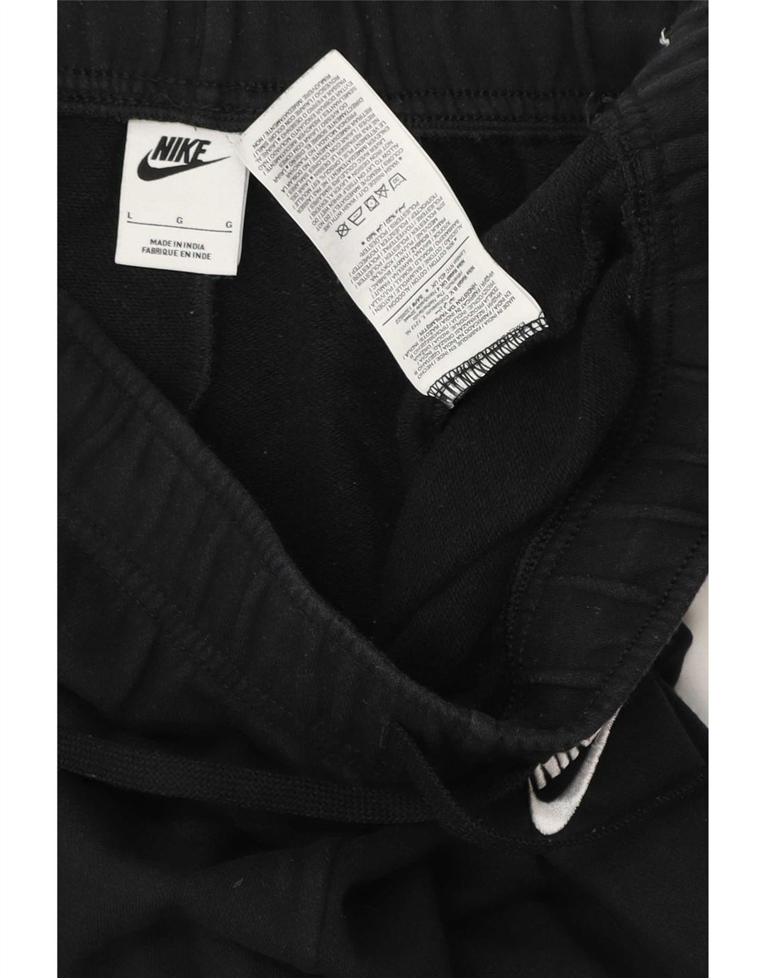 Nike Mens Tracksuit Trousers Joggers Large Black Cotton