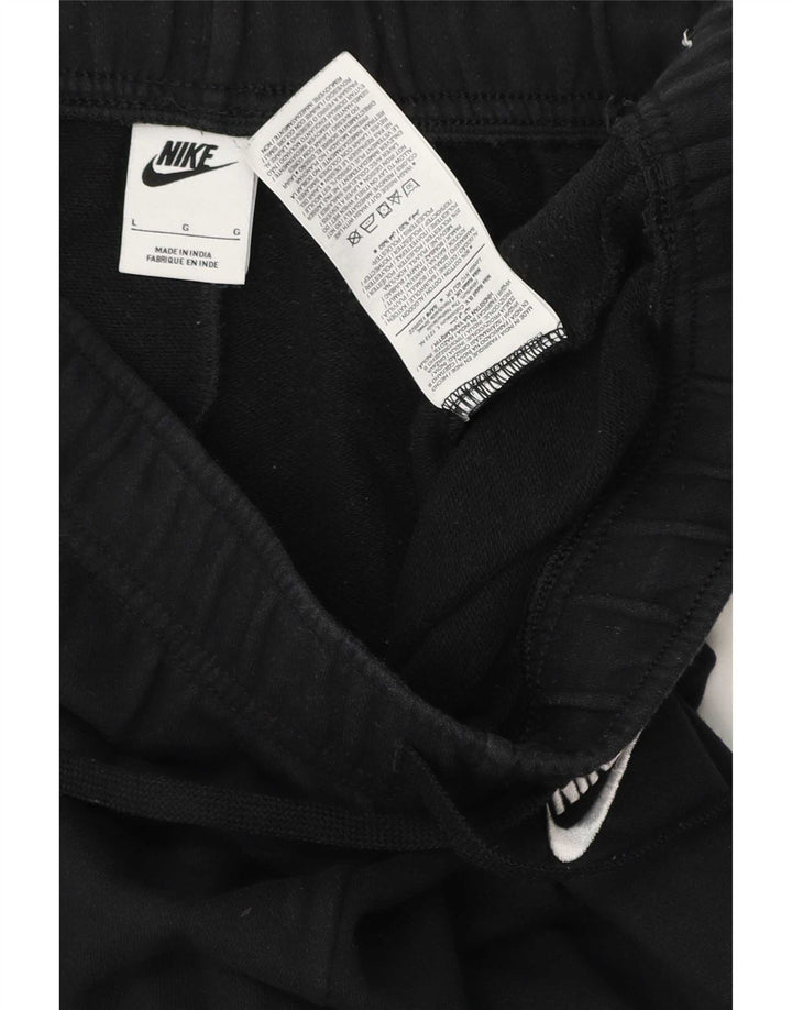 Nike Mens Tracksuit Trousers Joggers Large Black Cotton