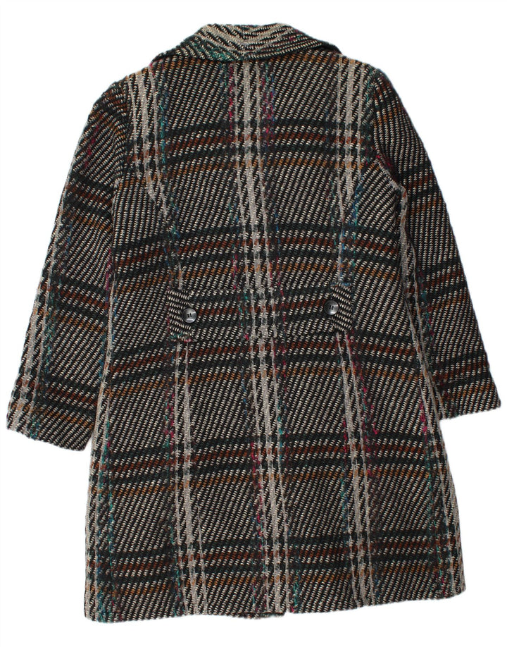 Vintage Womens Overcoat UK 38 Medium Multicoloured Check