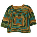 Sweter damski w stylu vintage z dekoltem w łódkę, UK 14, średni, wielobarwny