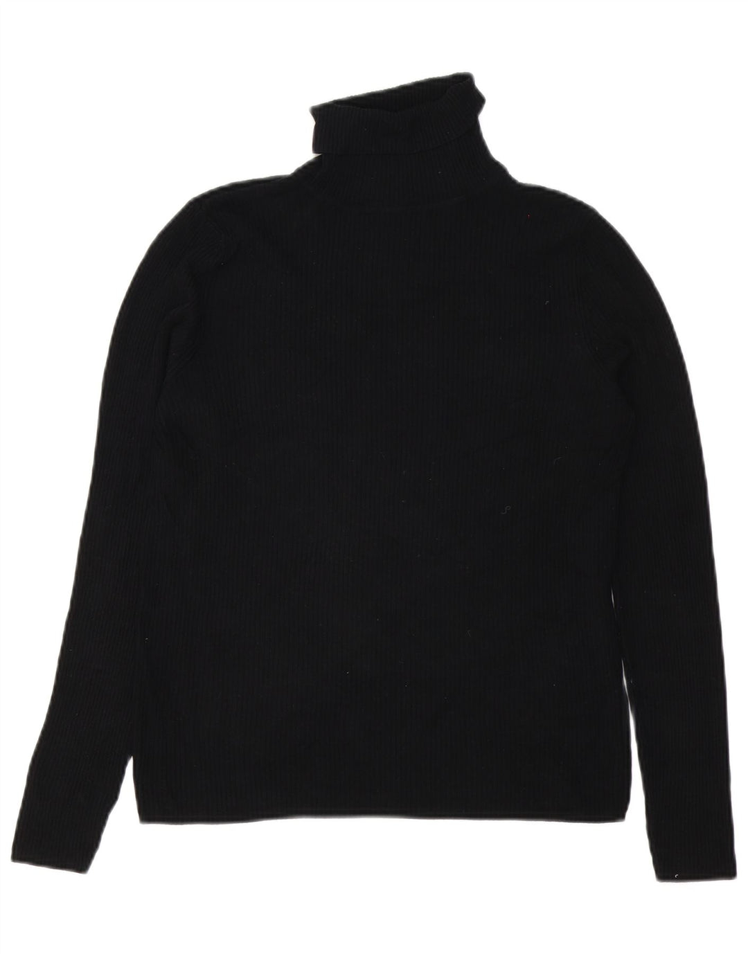 Marks & Spencer Womens Roll Neck Jumper Sweater UK 14 Medium Black Viscose