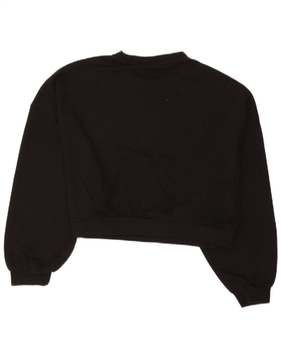 Ellesse Womens Crop Graphic Oversized Sweatshirt Jumper UK 14 Medium Black