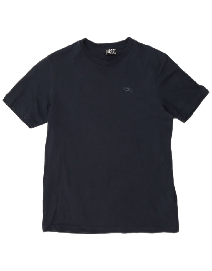 Diesel Mens T-Shirt Top Medium Navy Blue Cotton