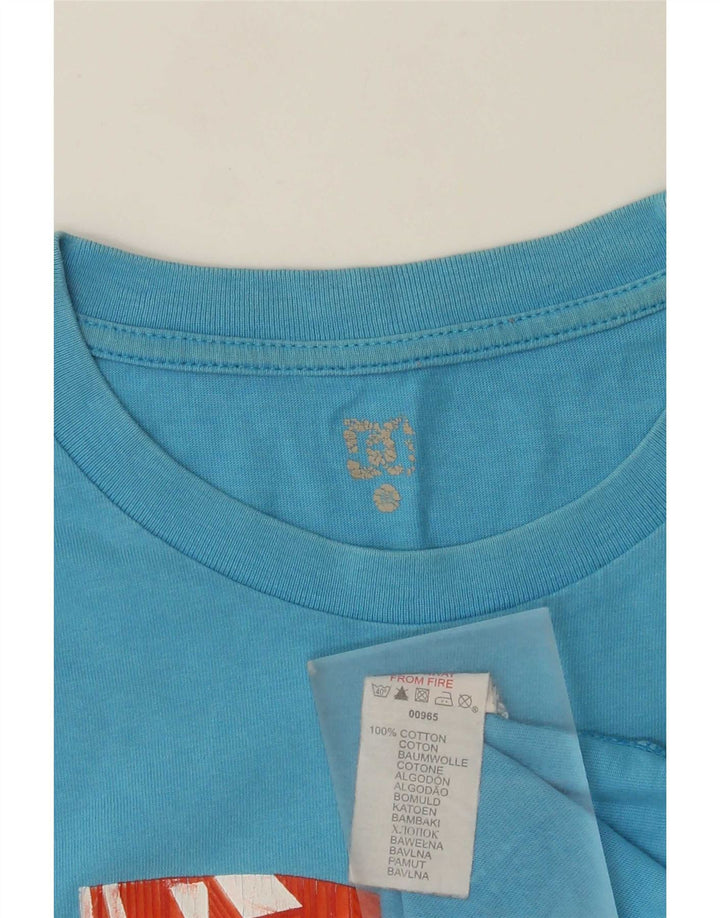 DC Herre grafisk T-shirt Top Medium Blue Bomuld