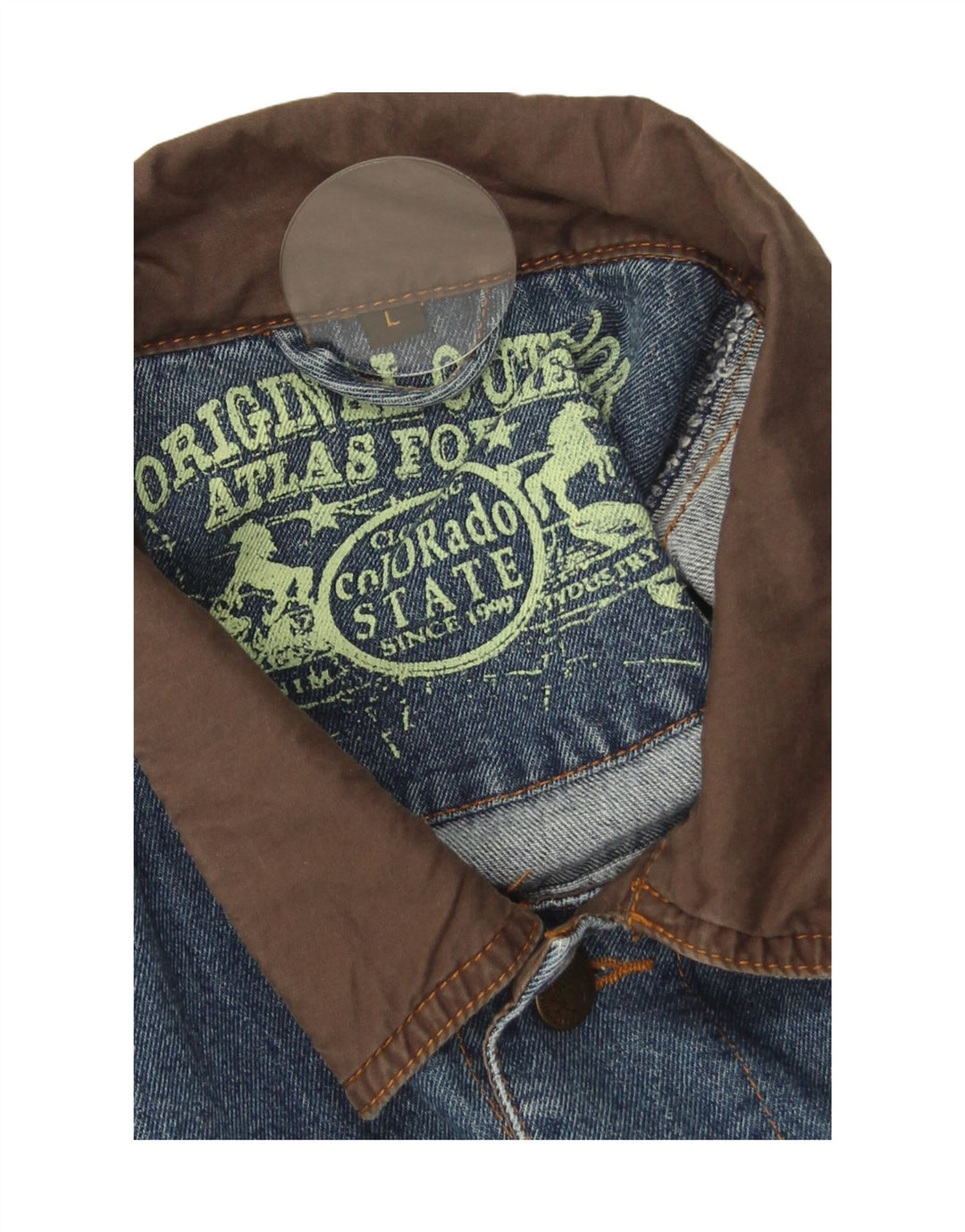 Atlas For Men Mens Denim Jacket UK 40 Large Blue Cotton