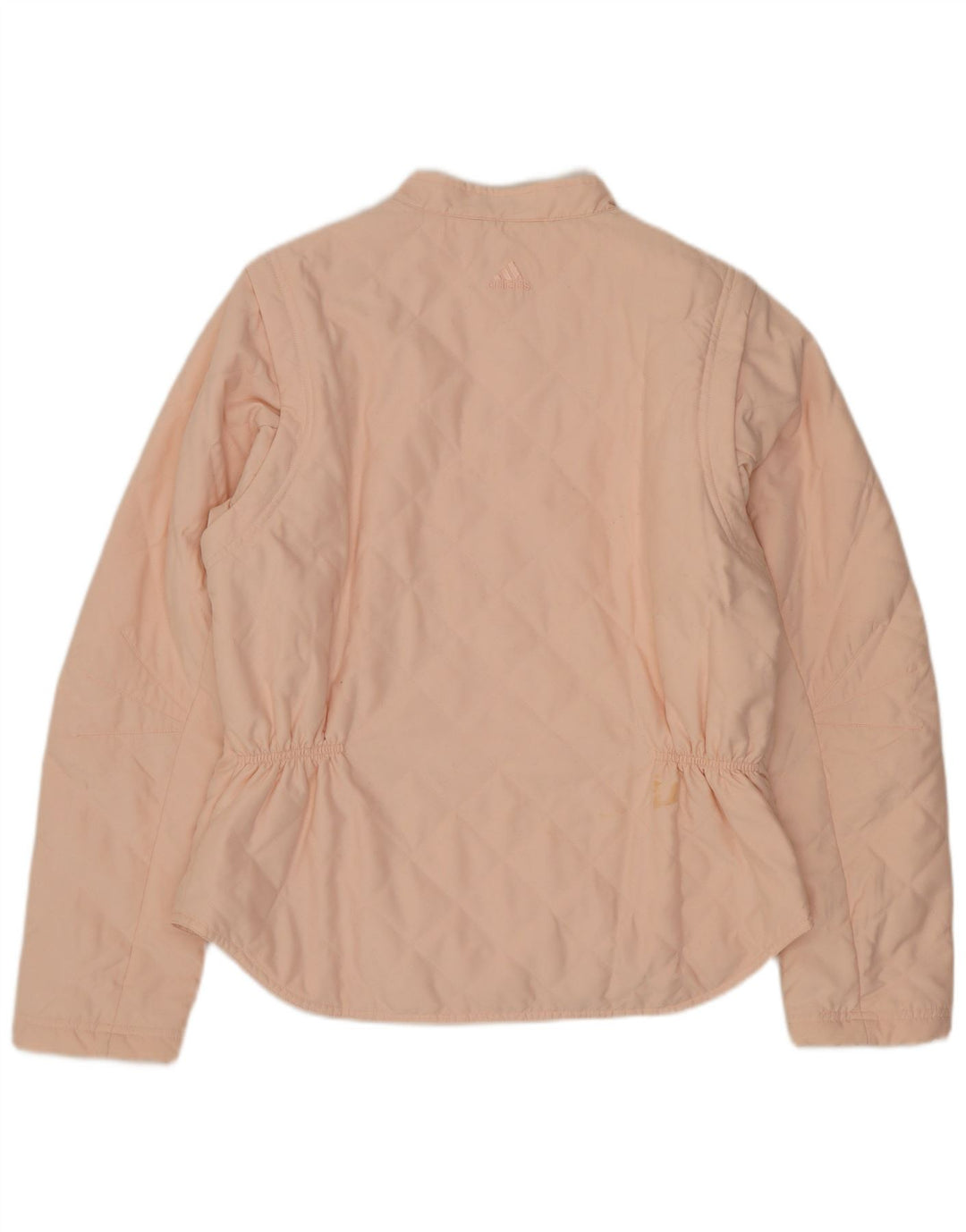Adidas Womens Quilted Jacket UK 14 Medium Pink Polyester