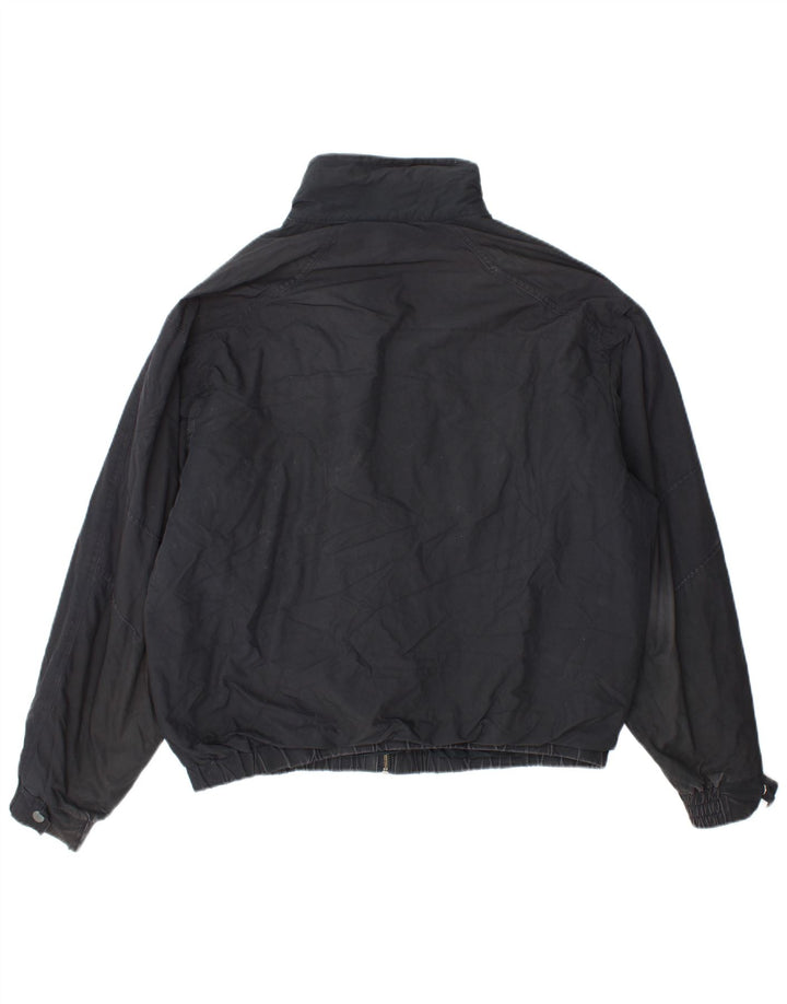 Zara Chaqueta Bomber para Hombre UK 40 Grande Poliéster Azul Marino
