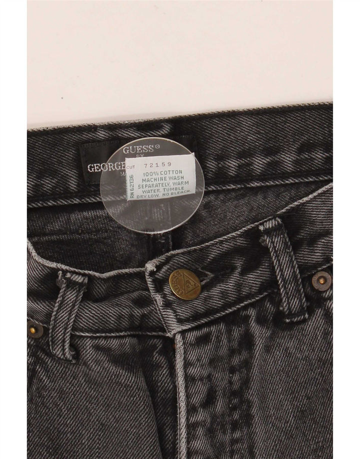 Guess Womens Tapered Jeans W29 L24 Black Cotton
