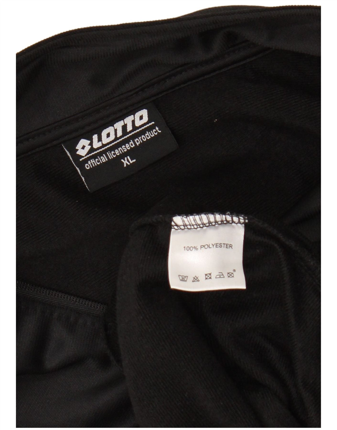 Lotto Herren-Trainingsanzug-Top-Jacke XL, schwarzes Polyester