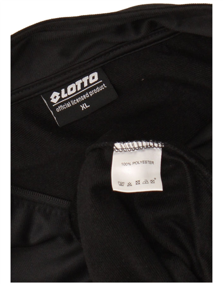 Lotto Herren-Trainingsanzug-Top-Jacke XL, schwarzes Polyester