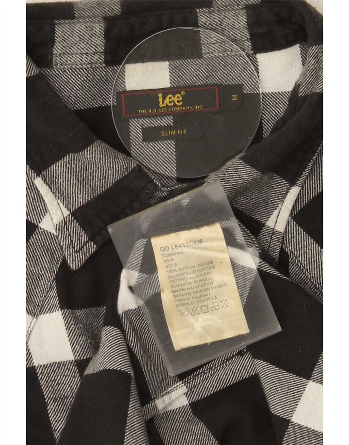 Lee Chemise Slim Fit en Flanelle Homme Noir à Carreaux en Coton