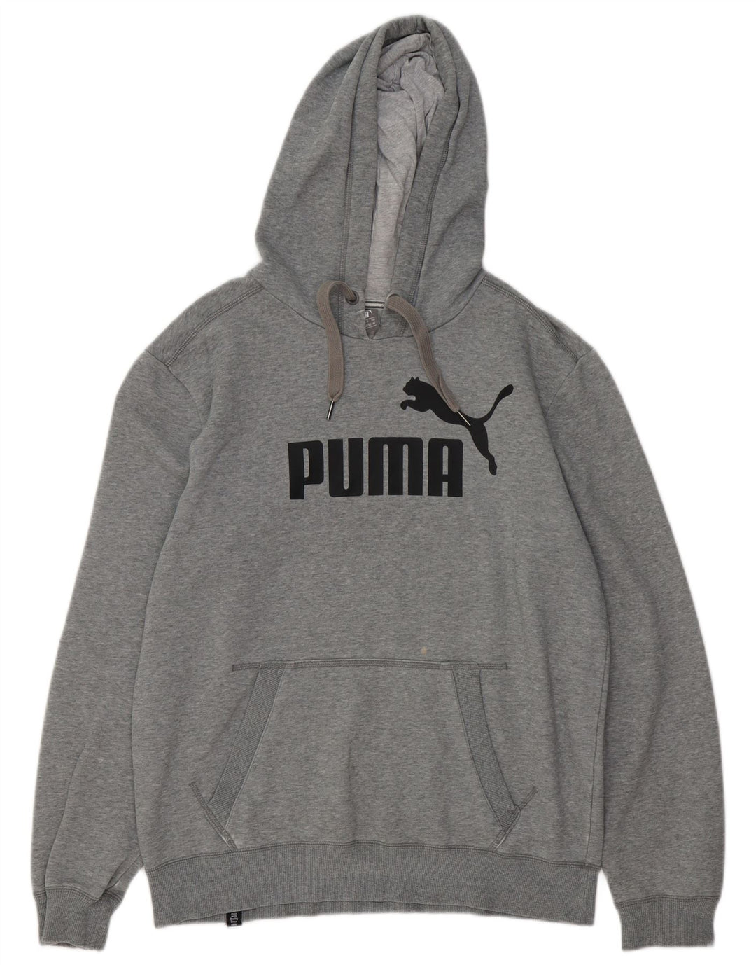 PUMA Grafisk hættetrøje til mænd mellemgrå bomuld
