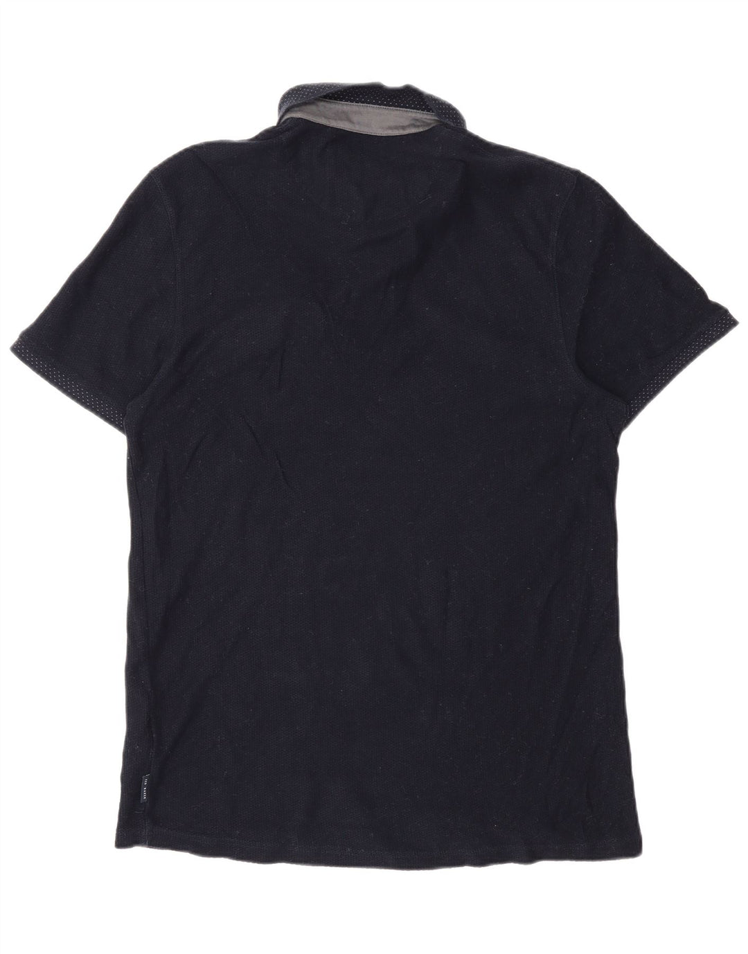Ted Baker Mens Polo Shirt Size 4 Large Navy Blue Cotton