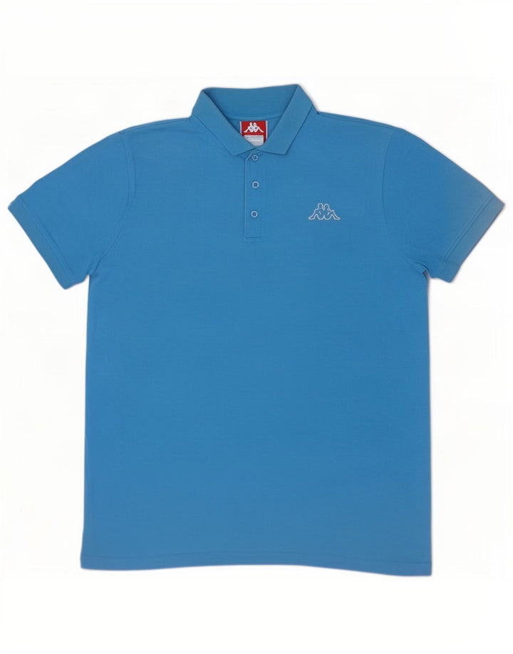 Polo Kappa Hombre Grande Azul Algodón