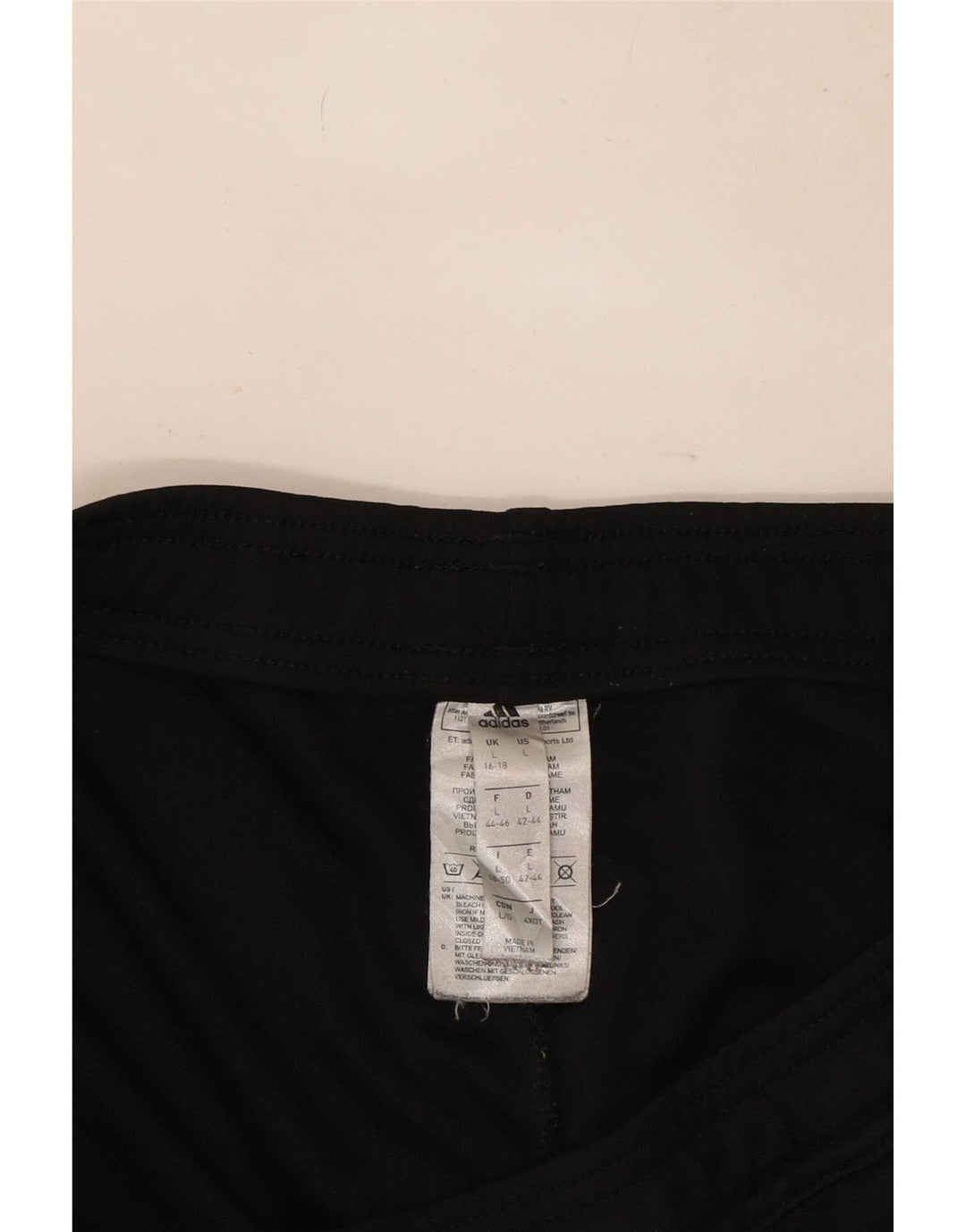 Adidas Womens Tracksuit Trousers UK 16/18 Large Black Polyester