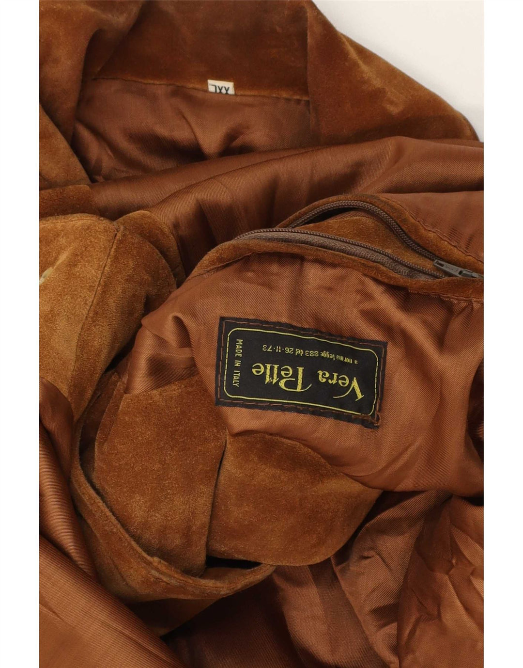 Vintage Herren Wildlederjacke UK 44 2XL Braunes Leder