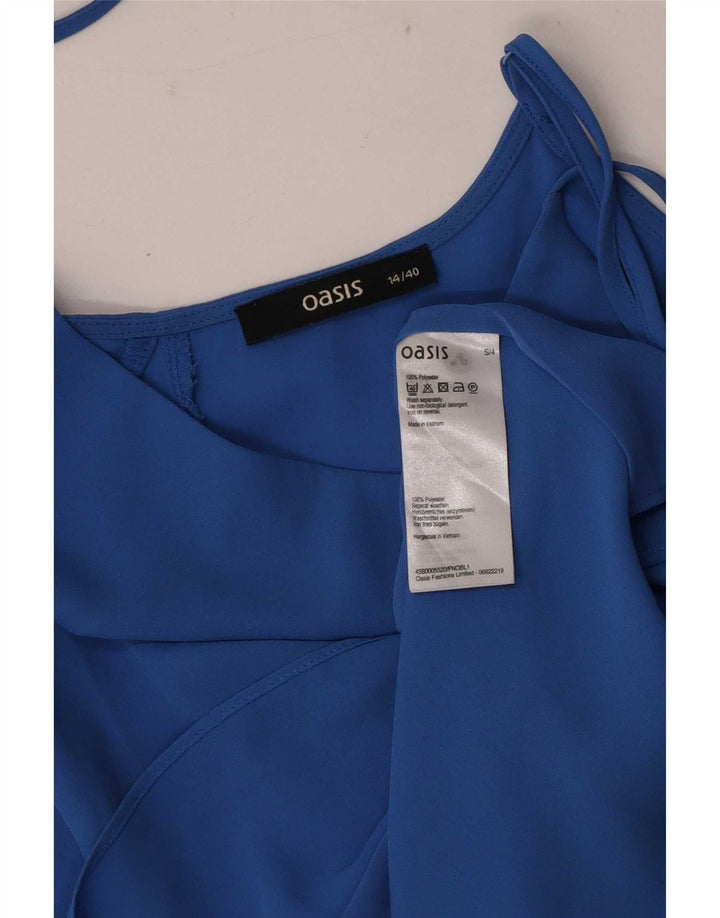 Oasis Womens Crop Cami Top UK 14 Közepes kék poliészter