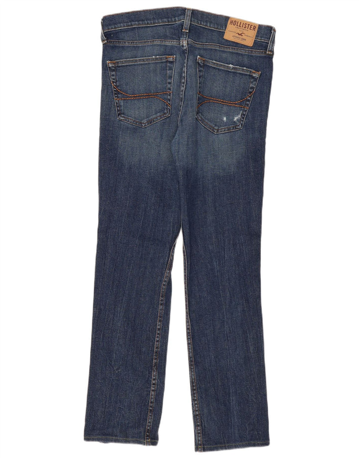 Hollister Mens Distressed Straight Jeans W33 L32 Blue