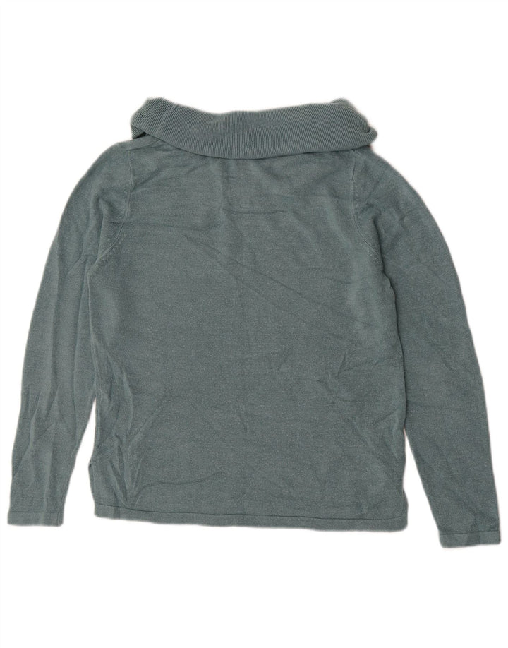 Maglione maglione a collo alto da donna Marks & Spencer UK 14 Verde medio