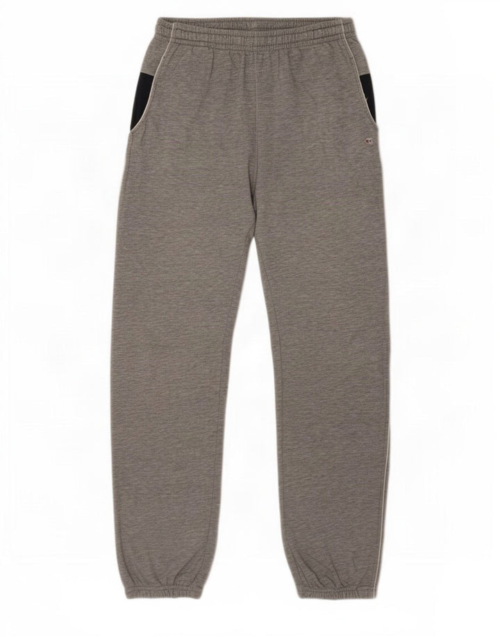 Champion Mens Tracksuit Trousers Joggers Medium Grey Colourblock
