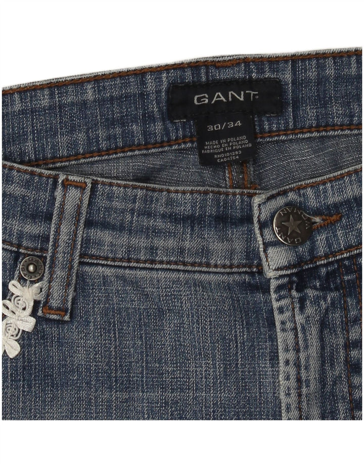 Gant Womens Straight Jeans W30 L28 Blue Cotton
