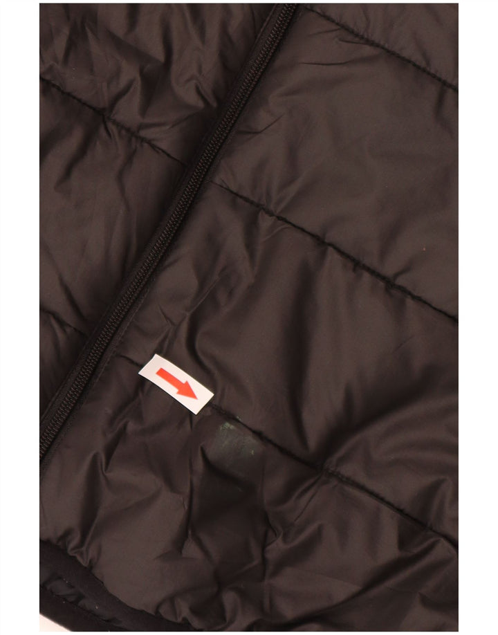 JACK WOLFSKIN Mens Hooded Padded Jacket UK 34 Small Black Polyester
