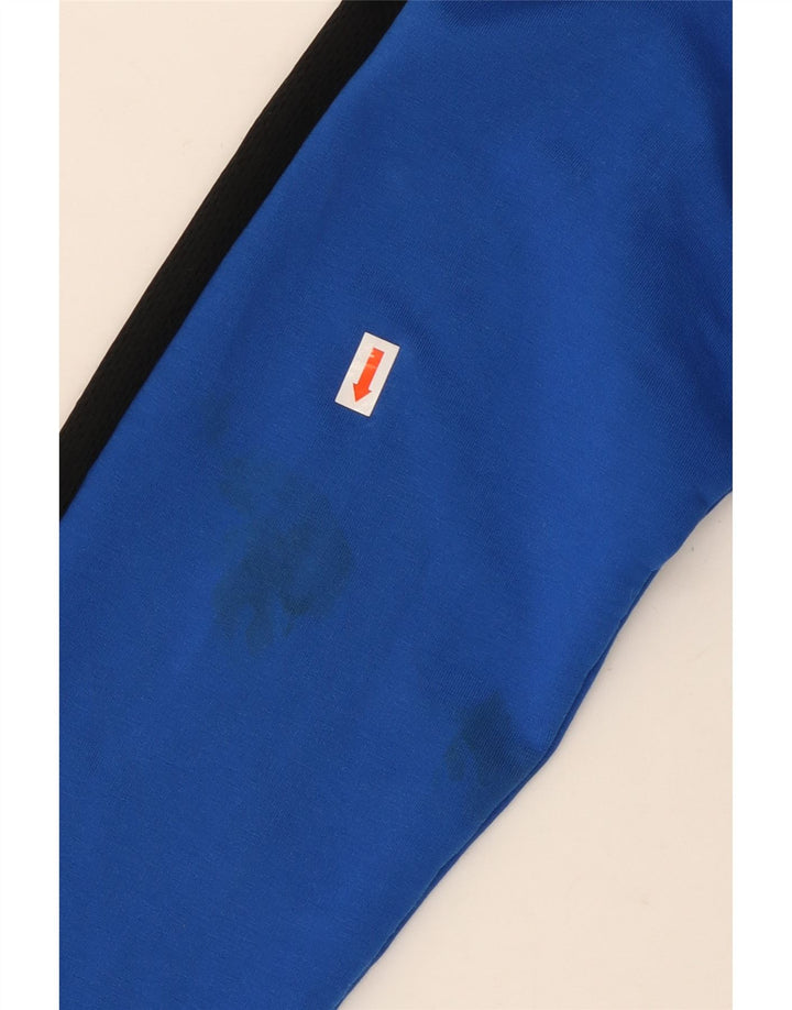 Felpa PUMA da uomo con zip e collo, maglione, colore blu medio