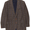 Vintage Mens Blazer Jacket IT 50 Large Multicoloured Herringbone Wool