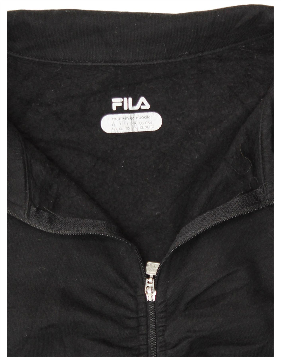 Giacca da ginnastica da donna Fila UK 16 grande nera