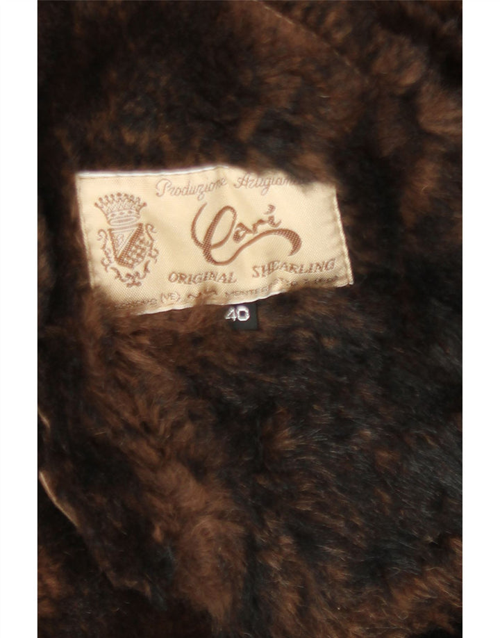 Vintage Damen Lammfellmantel EU 40 Mittelbraunes Lammfell