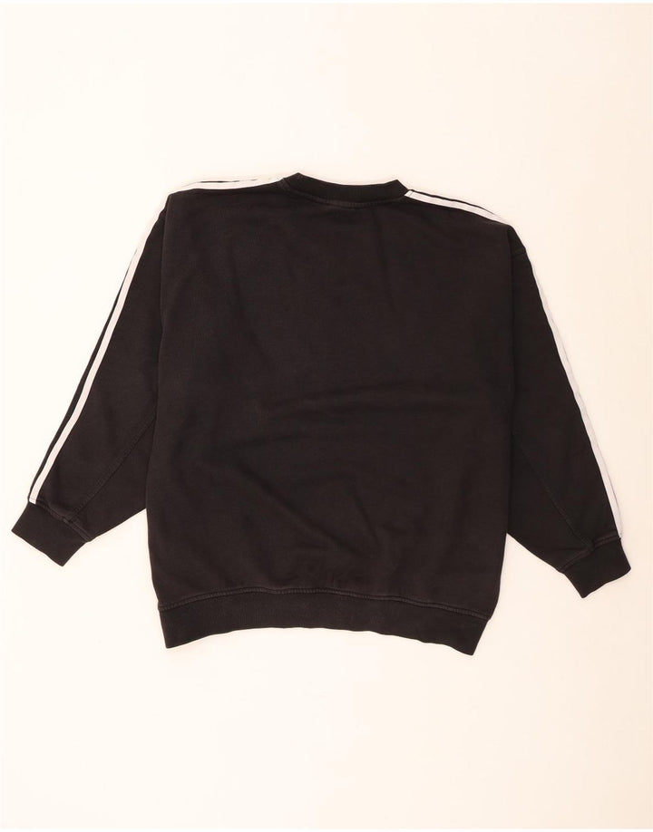 Adidas Womens Oversized Sweatshirt Jumper UK 8 Small Black Cotton