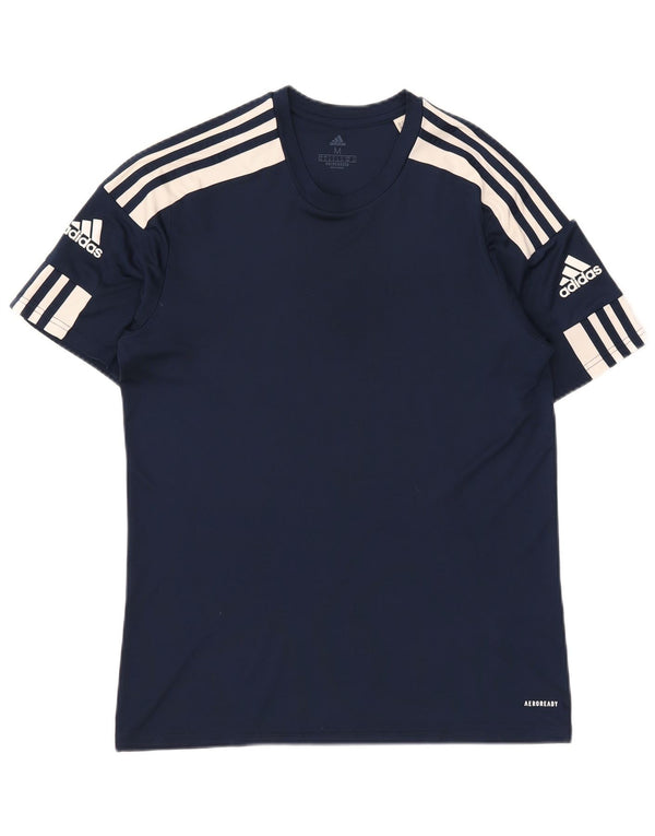 Adidas Herre Aeroready T-Shirt Top Medium Navy Blue Polyester